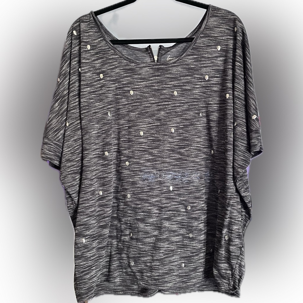 Lane Bryant Skull Embellished Tee